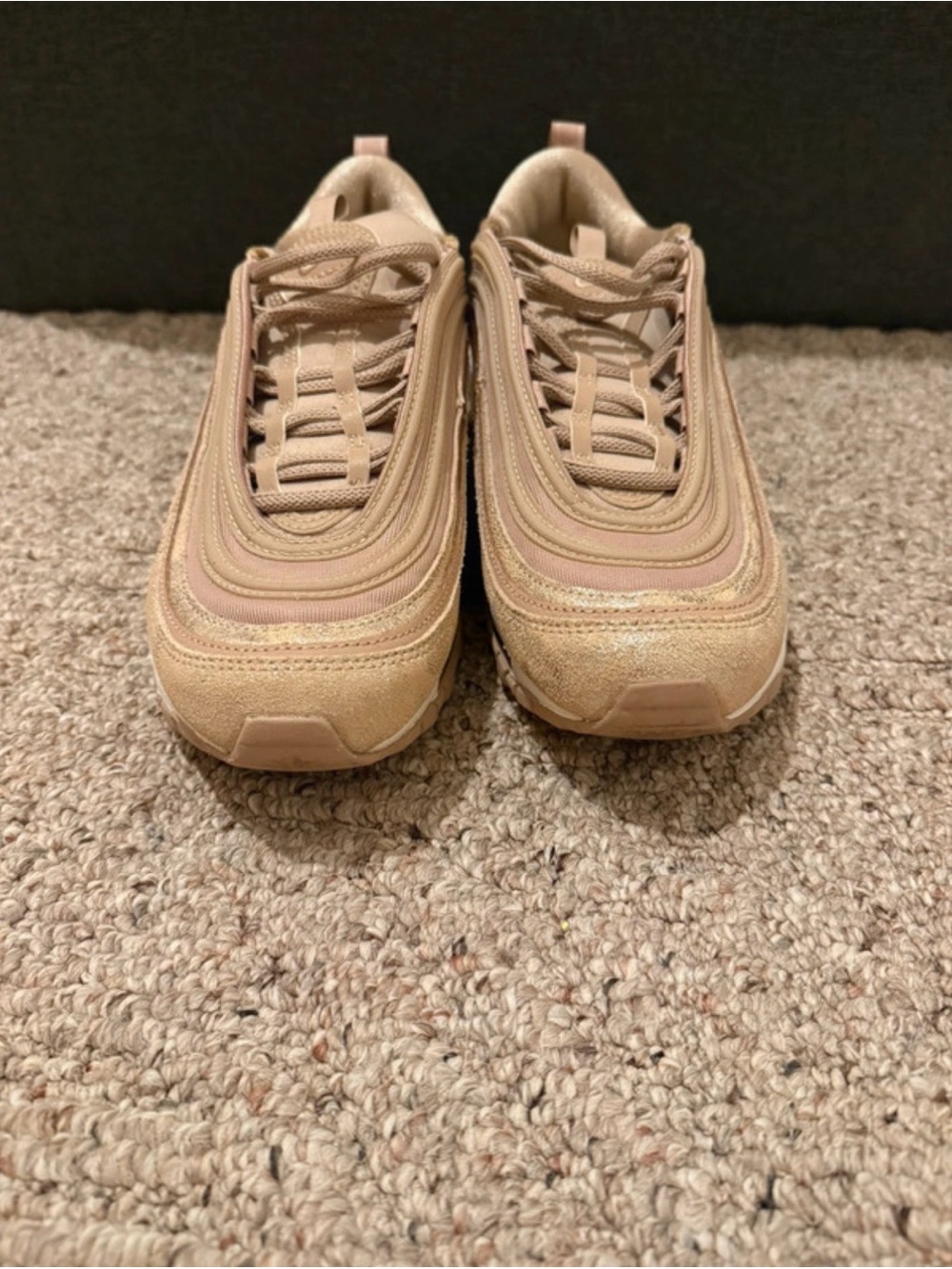 Nike Women’s air max 97 rose gold, worn maybe two times, great condition